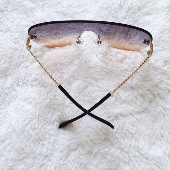 Jasmine Clear Purple Sleek Single-Lens Sunglasses - Picture 13 of 13